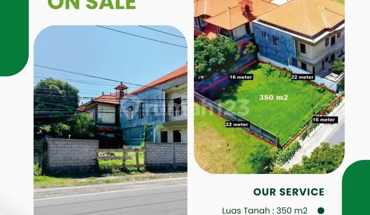 Dijual Tanah Prime  Lokasi Jalan Utama Tukad Badung Renon Sudah tembok Keliling