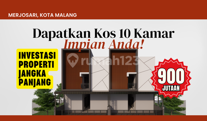Jual Kos 10 Kamar di Kota Malang dengan Garansi Pasif Income 1