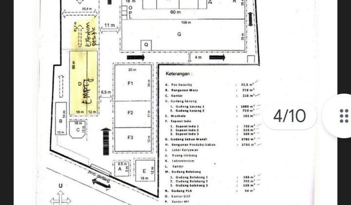 Dijual Dan Disewakan Gudang/pabrik Cikokol Lt 22.285m2 Tangerang 2