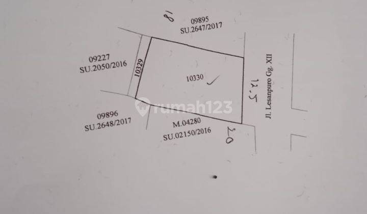 TANAH DI JUAL LESANPURO MALANG 2