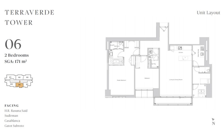 Dijual 2BR Semi Furnished Apartemen Verde Two Terraverde Tower