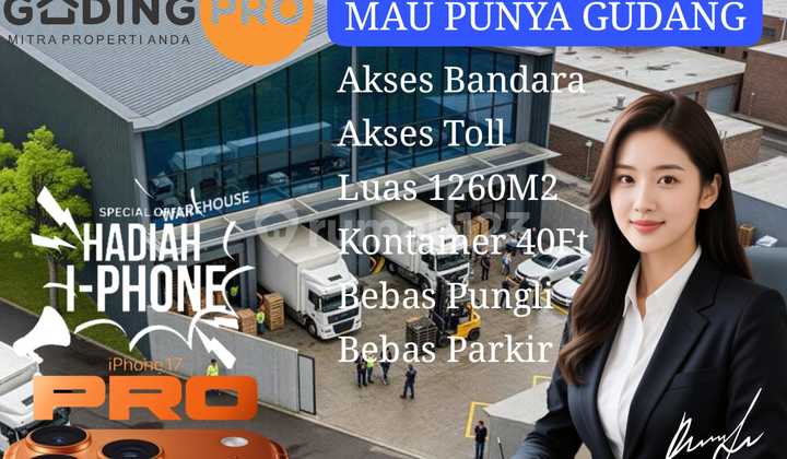 For Sale. Strategic Warehouse Land. Area 1260M2. In Jakarta.
