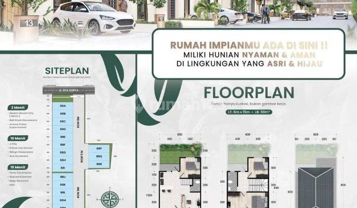 di Perumahan Karya Ville Residence, Jl. Eka Surya, Medan 2