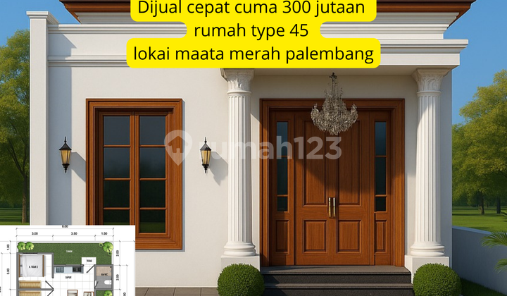 Rumah Murah Type 45 Lokasi Mata Merah Dekat Smp 7 Palembang dan Dekat Pasar Taqwa Mata Merah