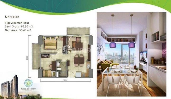 Apartemen Nyaman Lokasi Strategis di Casa De Parco, Orchidea Tower, Cisauk, Tangerang 2