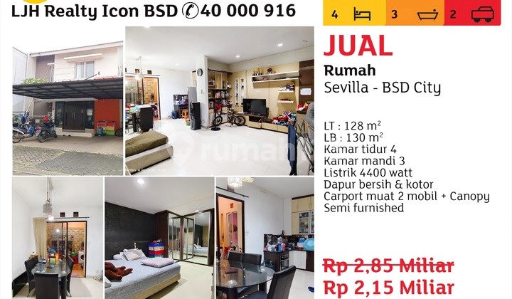 Dijual Rumahdi Sevilla Bsd City 2