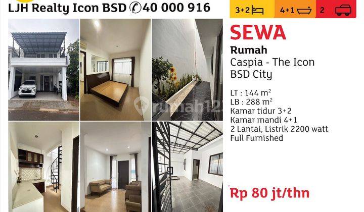 Rumah Sewa Di Caspia Bsd City Rumah Furnished Kontrakan Sudah Renovasi di The Icon Cluster Caspia BSD City, BSD The Icon 1