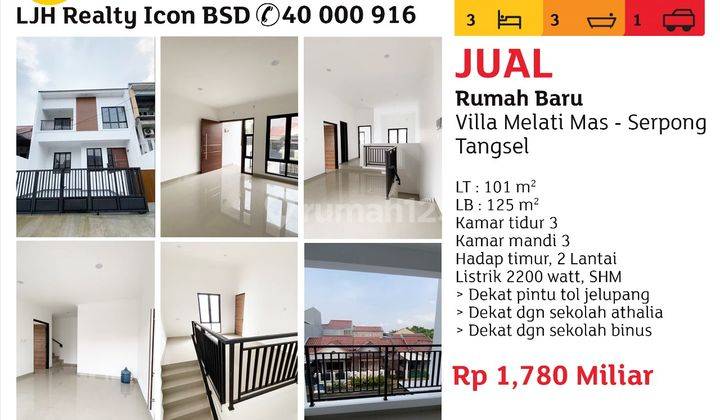 Dijual Rumah Baru Di Villa Melati Mas Serpong Rumah Baru di Villa Melati Mas - Serpong Tangerang Selatan, Villa Melati Mas 1