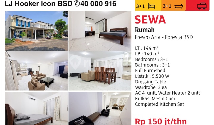 Luxury Foresta House for Rent in the Heart of BSD City Luxury Foresta House for Rent in the Heart of BSD City