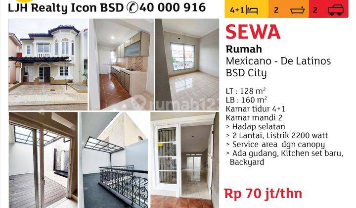 Sewa Rumah Di Mexicano De Latinos Bsd City Semi Furnished Rumah Kontrakan di Mexicano - De Latinos BSD City, BSD Delatinos 1