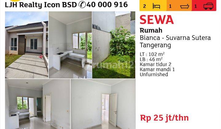 Sewa Rumah Di Cluster Bianca Suvarna Sutera Tangerang 1