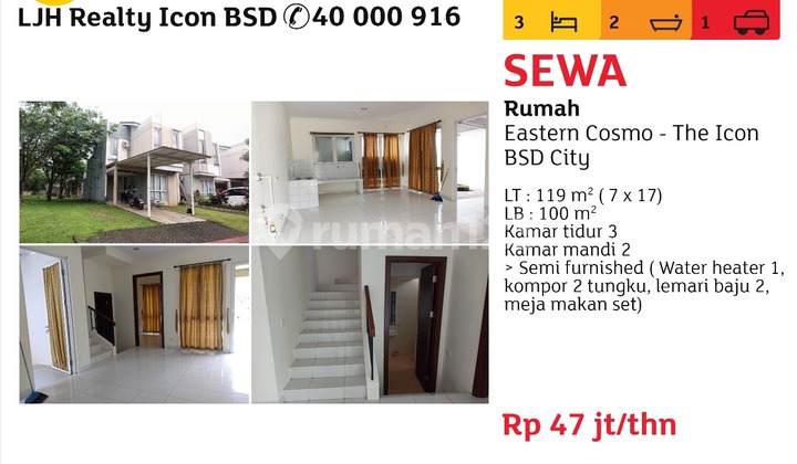 Rent a House at Cosmo The Icon BSD City Rent a House at Cosmo The Icon BSD City
