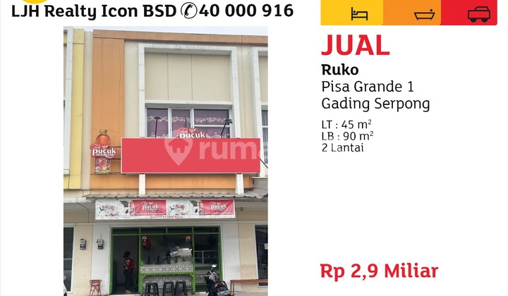 Jual Ruko Pisa Grande 1 Jual Ruko Pisa Grande 1