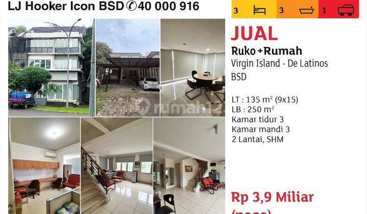 Jual Roko + Rumah De Latinos BSD City 1