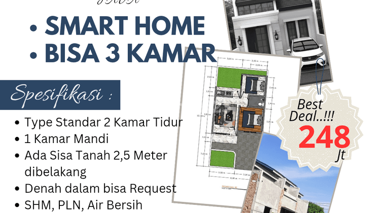 Bisa 3 Kamar Rumah Promo 248 Jt Lokasi Johor 1