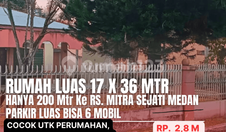 Rumah Luas 17 X 36 Depan Rs. Mitra Sejati Medan 1