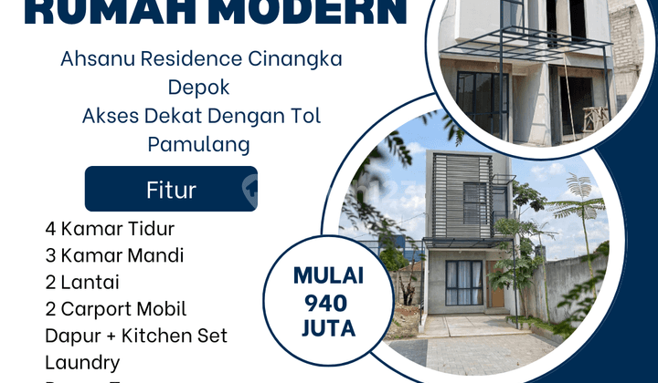 Rumah 2 Lantai 4 Kamar Tidur 3 Kamar Mandi Kprs SHM Dekat Tol 1