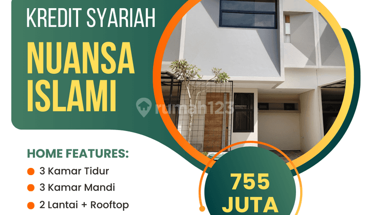 Dijual 755 Juta Rumah 2 Lantai di Cinangka Depok Dekat Tol Kprs 2