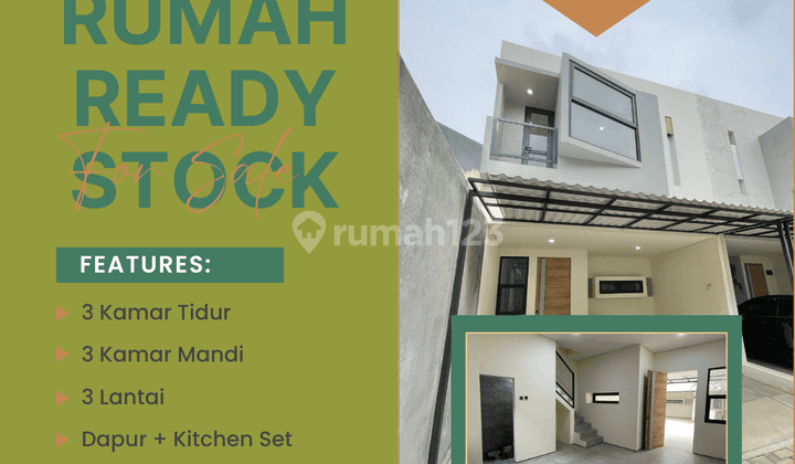 Rumah 2 Lantai Ready Stock Siap Huni Dekat Tol Pamulang Kpr SHM 1