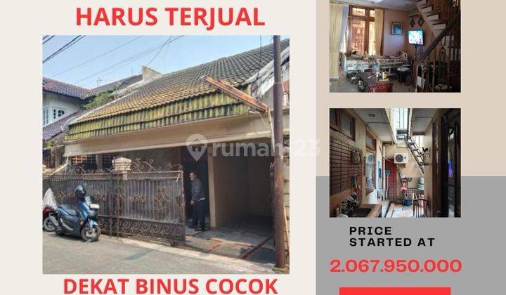 Dijual Cepat Rumah Dekat Kampus Binus Cocok Untuk Jadi Kos-kosan 1