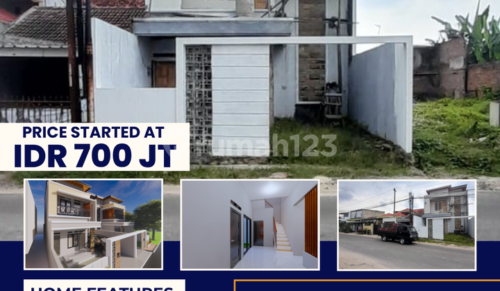 Rumah Dua Lantai Pinggir Jalan Utama Way Halim 1