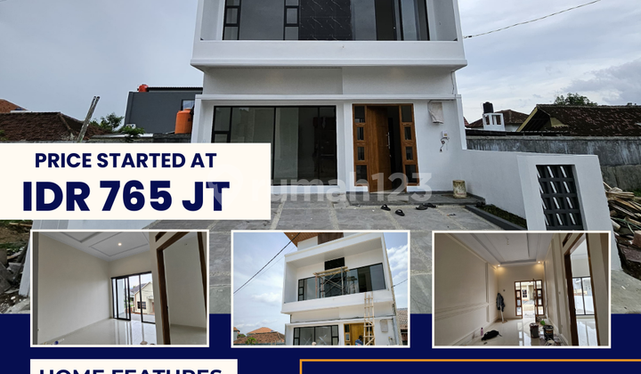 Rumah Mewah Dua Lantai Carport bisa 2 Mobil