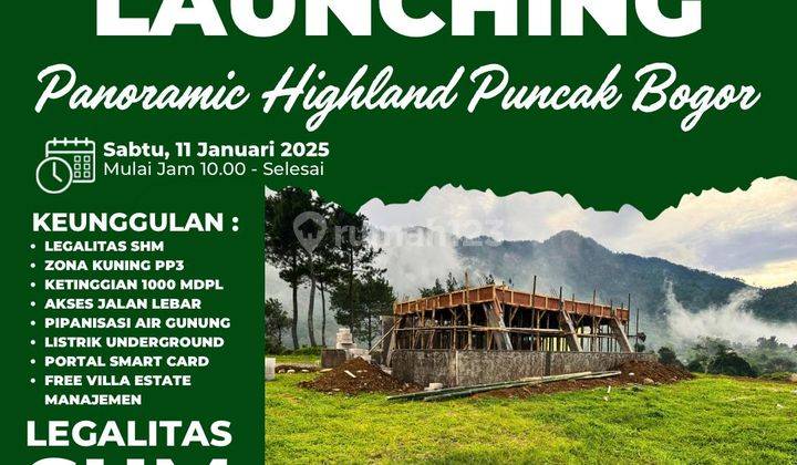 Kavling Panoramic Highland Tanah Kavling Di Kawasan Wisata Bogor 1