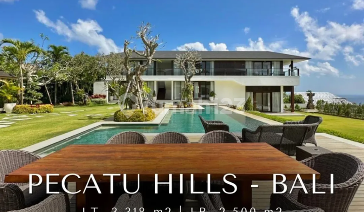 Luxury furnished villa with ocean view for sale in Pecatu Hills, Bali.