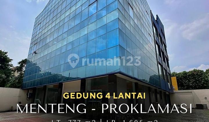 For sale 4-story building in commercial area Proklamasi Menteng Central Jakarta