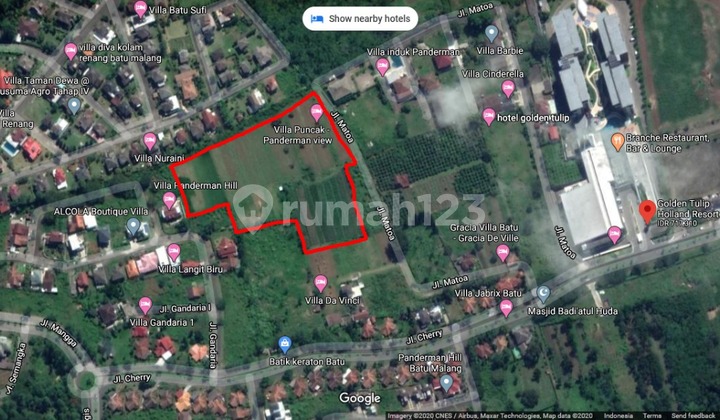 Tanah Panderman Hill Batu Malang Dkt Golden Tulip
