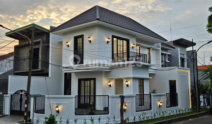 For Sale New American Classic House in Rungkut Asri, Fresh, Near Ubaya, Tenggilis, Transmart.