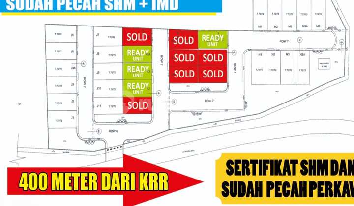 Kavling Siap Bangun SHM Cluster Exslusif Bonus Pondasi+Imb Kebun Raya Ciomas