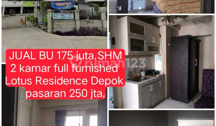 Jual Murah BU SHM Apartement Lotus Residence Depok