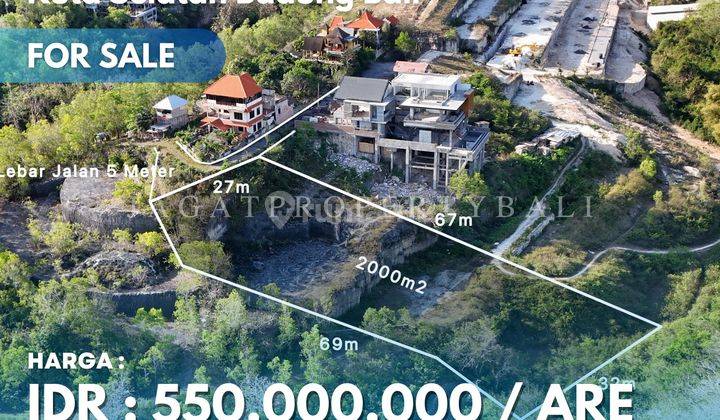 Di Jual Tanah Bali Clift Ungasan Kuta Selatan Badung Bali Tanah di Ungasan, Kuta Selatan, Ungasan SHM - Sertifikat Hak Milik 2000 m² 1