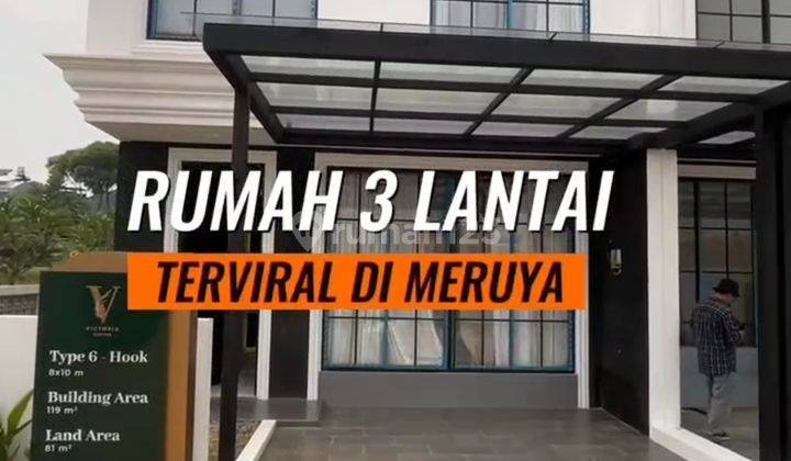 Rumah 3 Lantai Baru di Meruya Selatan, Kembangan 2.98 M 1