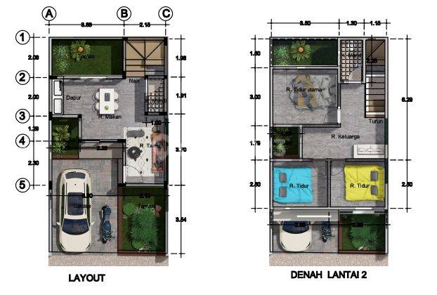 Rumah Indent 2 Lantai Modern Kawasan One Gate System Denpasar Gatsu Tengah - KODE-DU.IN.007 2