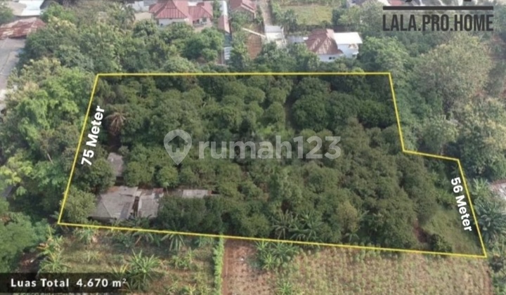 Dijual Tanah Pinggir Jalan Krukut Raya. Cocok untuk Investasi dan Dibuat Cluster Perumahan. Akses Jalan Besar dan Lebar.