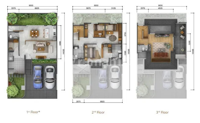 For sale fast 3-story house in Alderwood Summarecon Bogor 2
