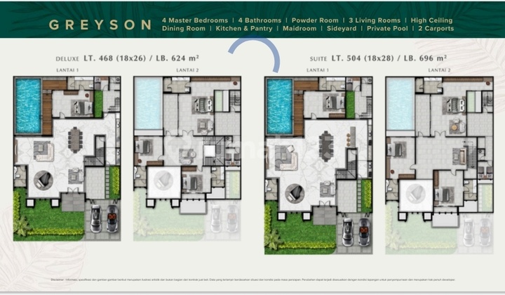 Rumah Pakuwon Indah Siap Huni Lebar 18 Grand Golf Belvedere Mewah