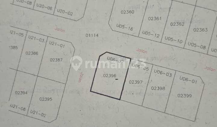 Kavling Tanah Hoek Luas 163 M2 di Cluster Padma Citra Maja Raya