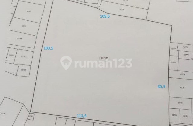 For Sale Industrial Land Plot 10,558 M2 in Cikupa Tangerang