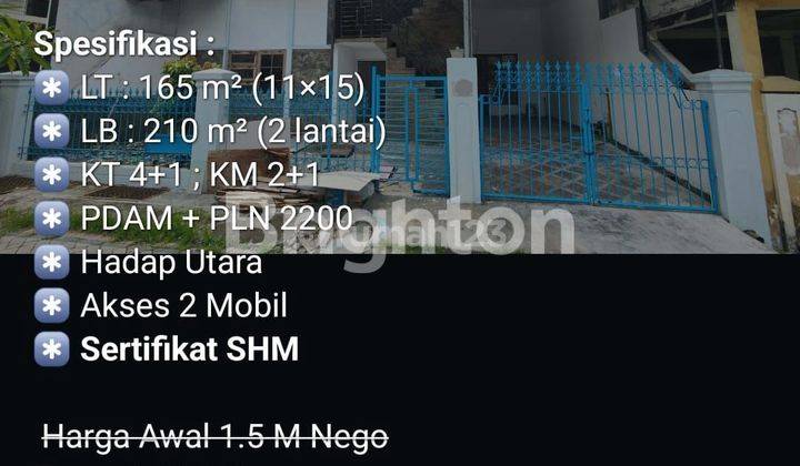 HARGA MURAH POL HITUNG TANAH !RUMAH DELTASARI 1