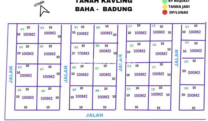 Tanah Kavling dijual di Baha Badung  1