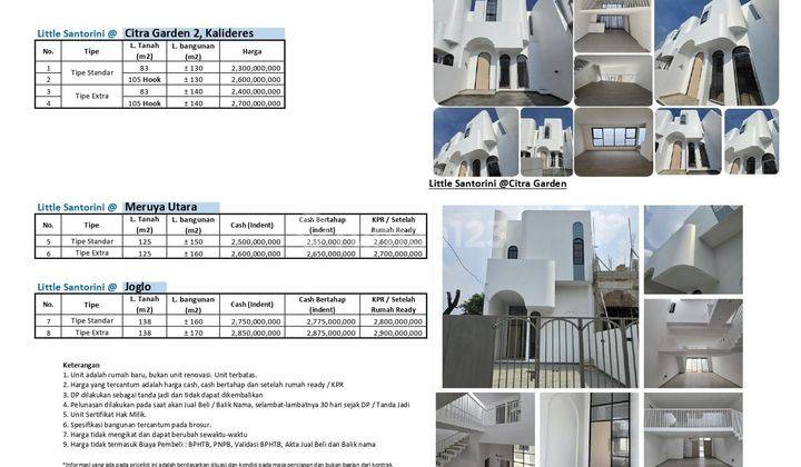 Dijual Rumah Baru Little Santorini Dengan Luas Bangunan 160m di Meruya Utara Unfurnish Cocok Untuk Pasangan Baru Menikah  2