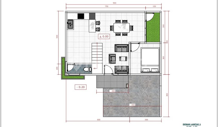 Rumah Hook Di Area Favorit Unit Baru Kireina Park BSD Nusaloka Tangerang 2