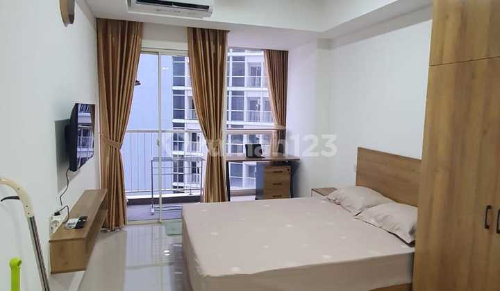 For Sale 1BR Furnished Apartment with Pool & City View at Pacific Garden Alam Sutera Tangerang