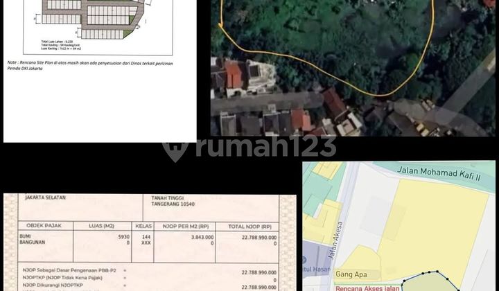 Tanah Murah 5930 m2 Strategis Dibawah NJOP Cocok untuk Cluster di Kawasan Jagakarsa Jakarta Selatan 1