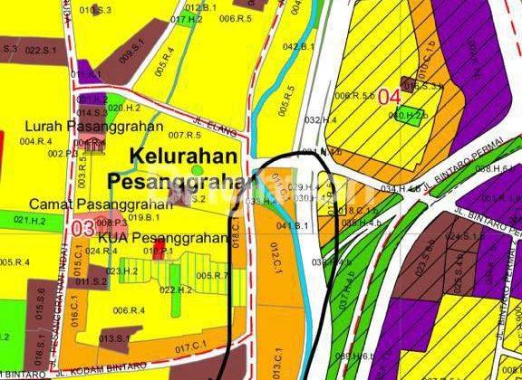 Lahan kosong zona 13 C1 di Bintaro, dekat Toll gate JORR 2