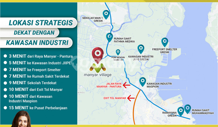 Manyar Village, Rumah Murah di Gresik, Dekat JIIPE 2
