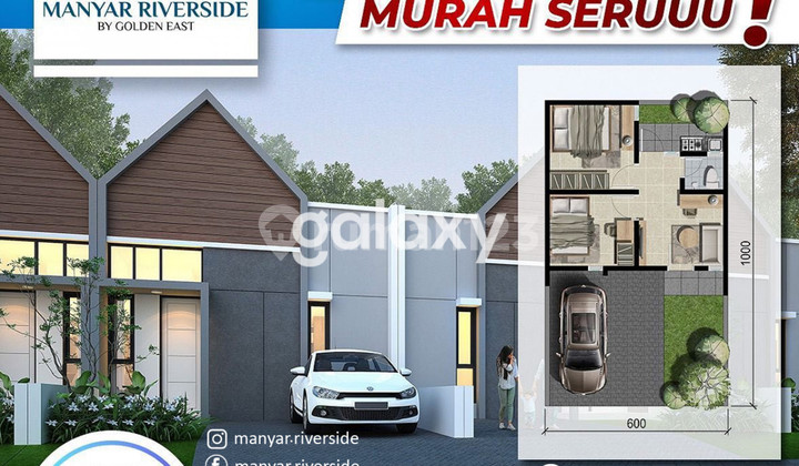 Manyar Riverside , Rumah Murah di Manyar Gresik, Tanpa DP 1